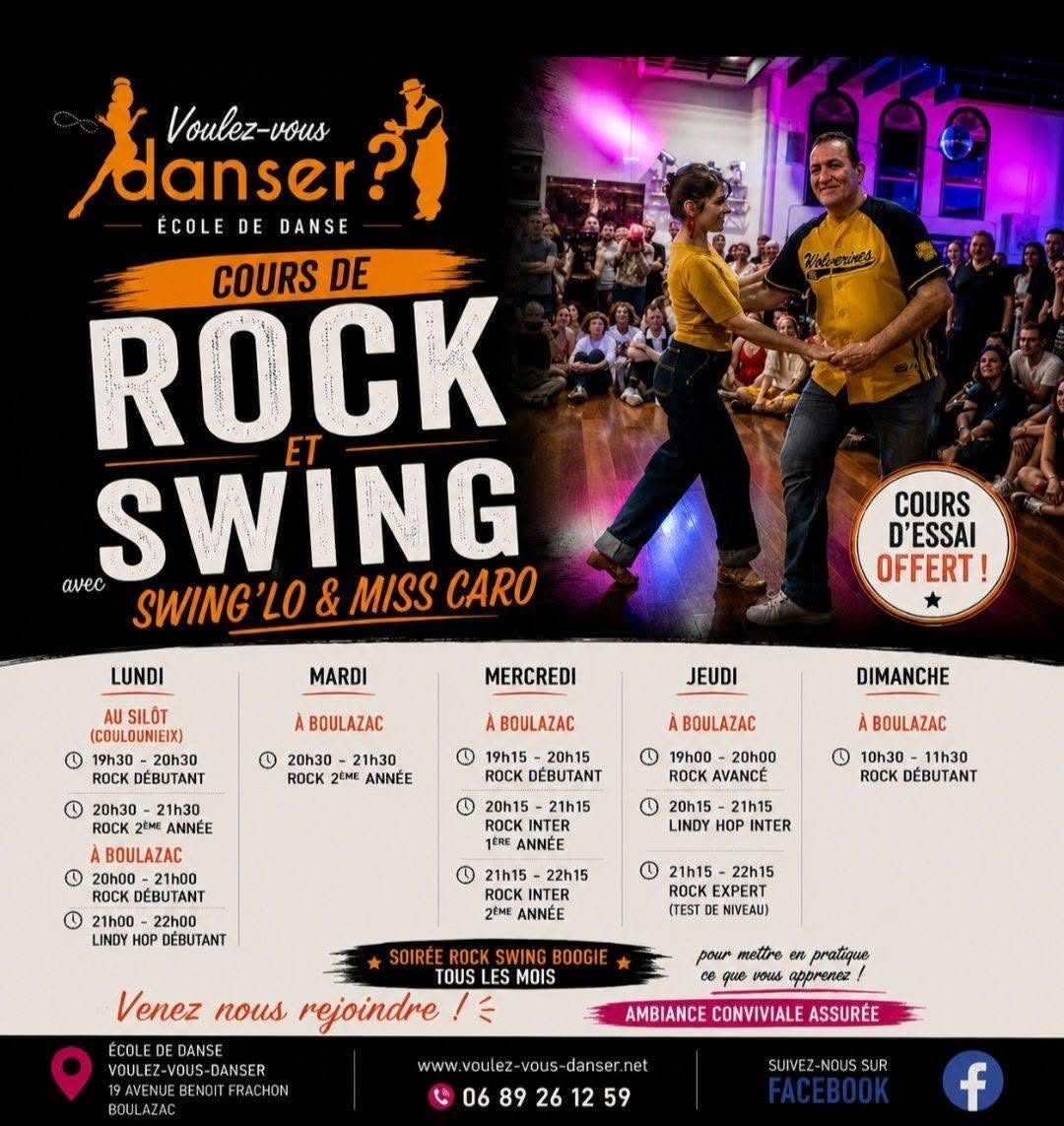 COURS DE ROCK ET SWING . Saison 2026-2027