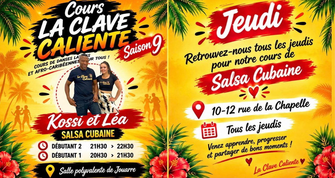 Cours de salsa cubaine débutant avec Kossi & Léa