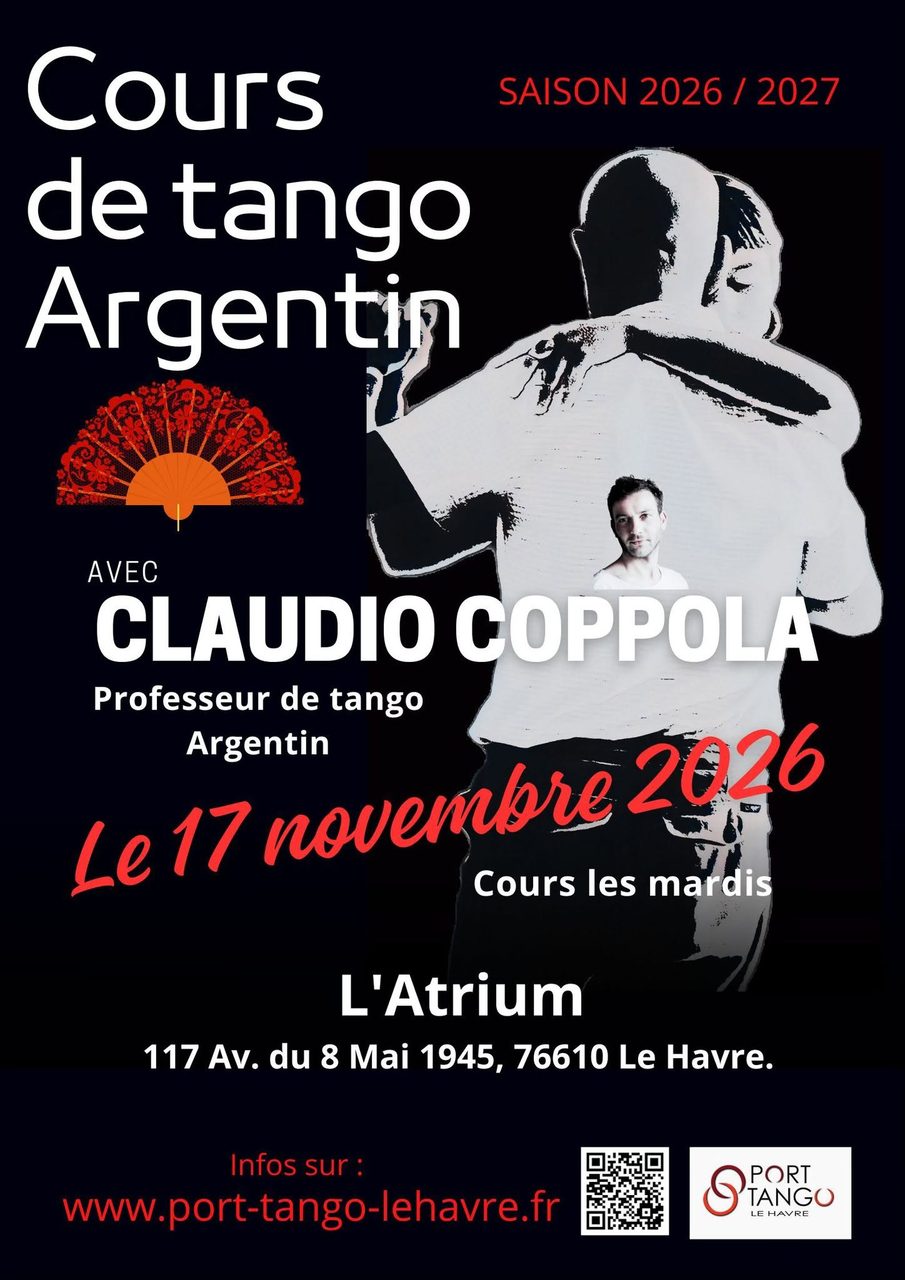 Cours de tango argentin du 17 novembre avec Claudio Coppola