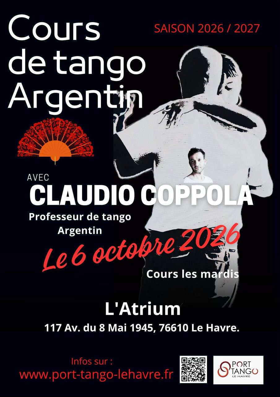 Cours de tango argentin du 6 octobre avec Claudio Coppola