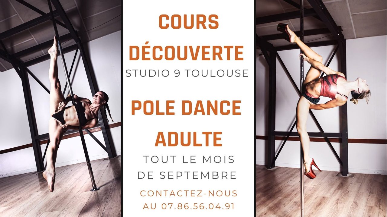 COURS DÉCOUVERTE POLE DANCE ADULTES STUDIO 9 TOULOUSE