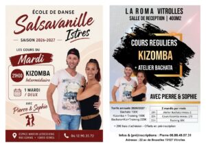 Cours d&rsquo;essai Kizomba à Istres – Avec Pierre CERRY & Sophie – Ecole SalsaVanille