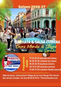 Cours Hebdomadaires Bachata & Salsa Cubaine RUEDA