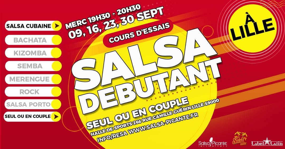 Cours Salsa Grand Débutant le Mercredi Lille