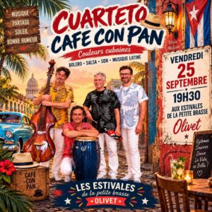 CUARTETO CAFE CAN PAN aux Estivales de la Petite Brasse Olivet