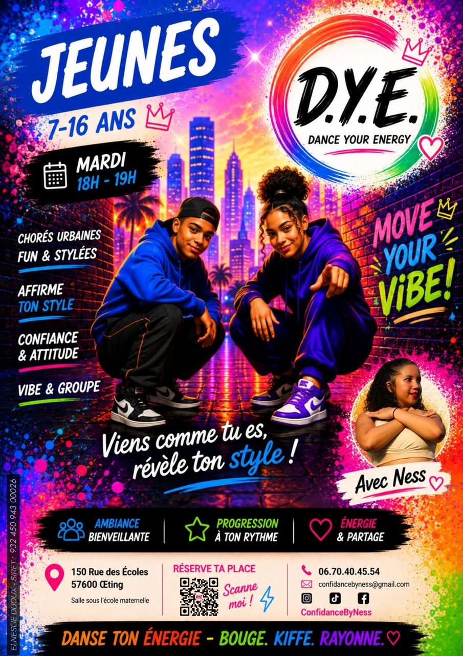D.Y.E Jeunes 7 à 16 ans | Danse à Œting ✨
