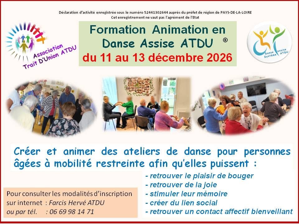 Formation animateur-trice en Danse assise système ATDU