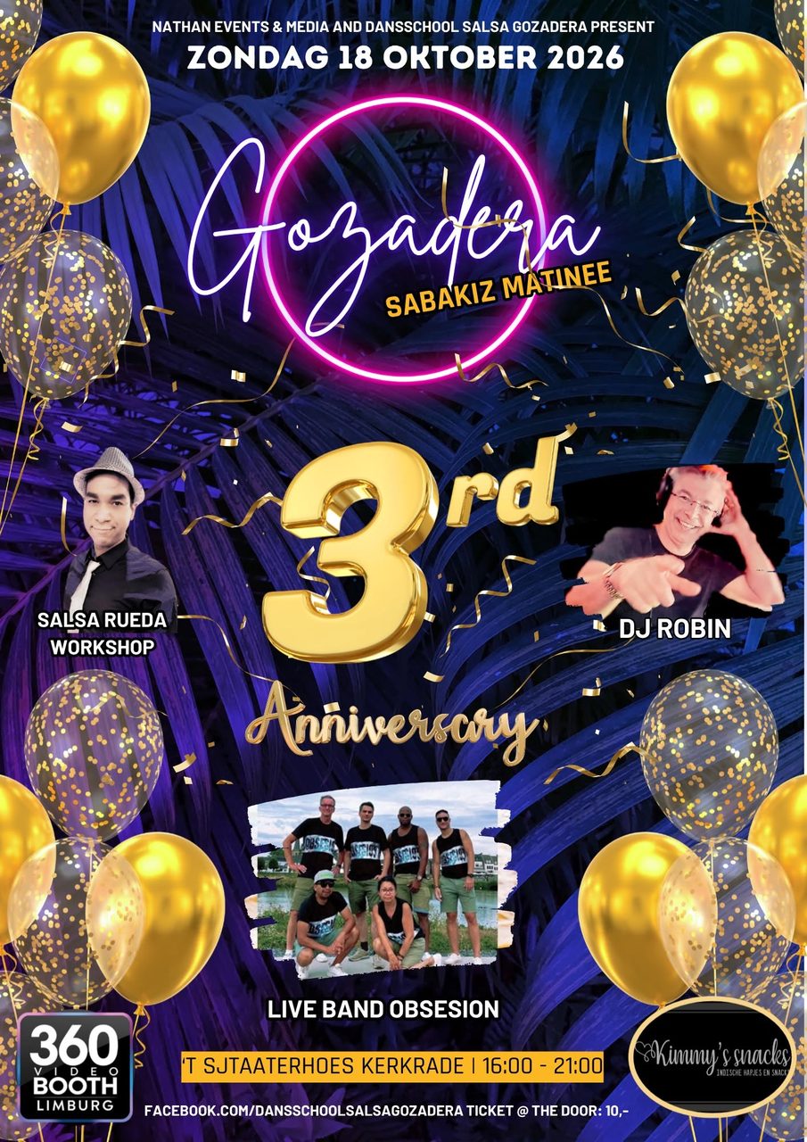 Gozadera SaBaKiz Matinee – 3e Anniversary – 18 oktober – Sjtaaterhoes Kerkrade