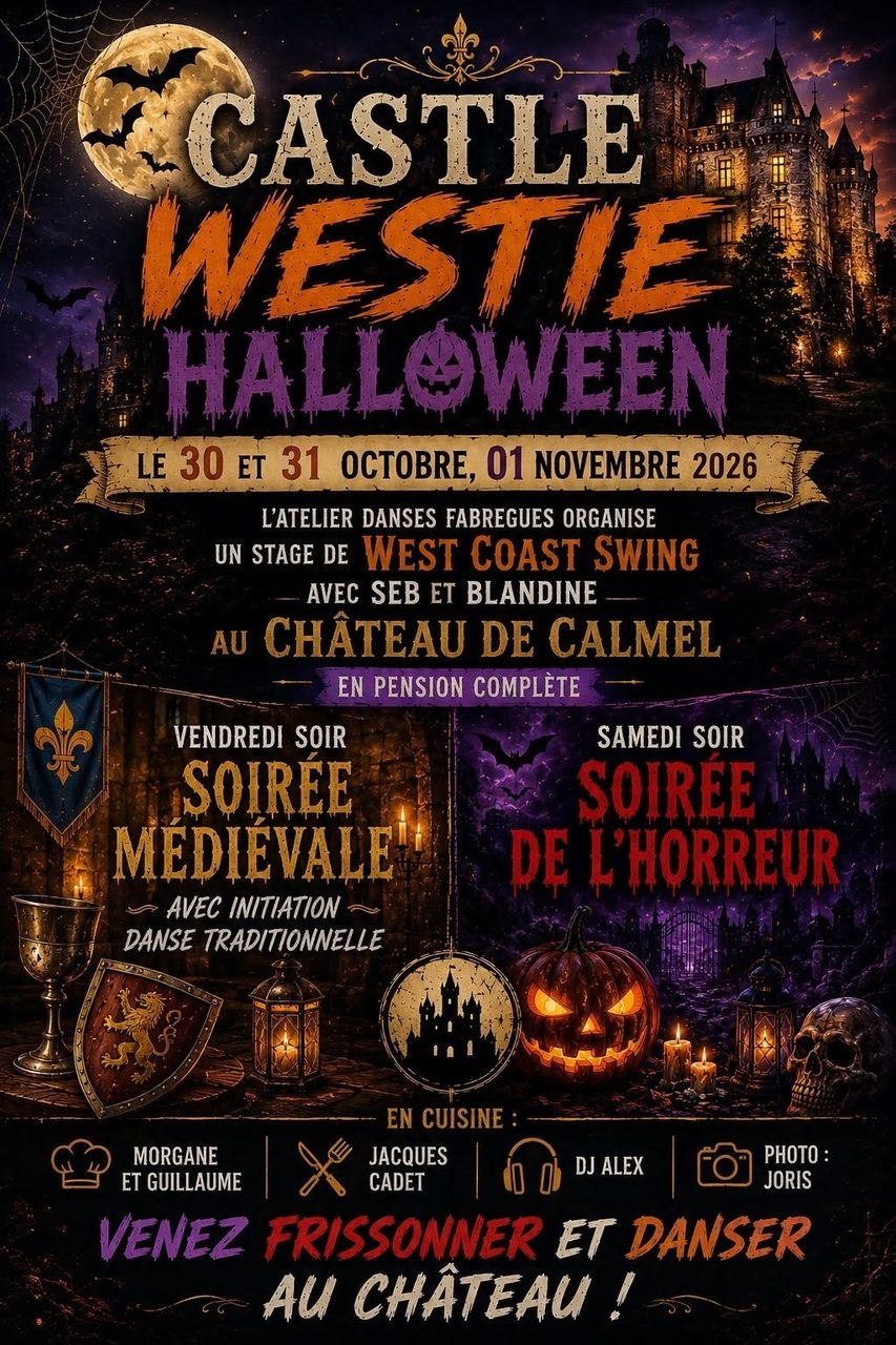 Halloween castle Westie