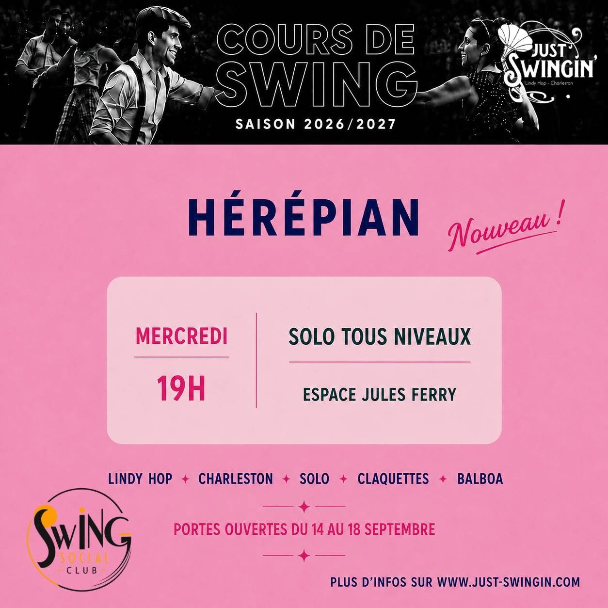 HEREPIAN – Cours d&rsquo;essai Solo Swing
