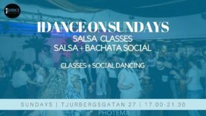 iDance on Sundays – Drop in classes in Salsa – Socialdance in 2 rooms Salsa + Bachata