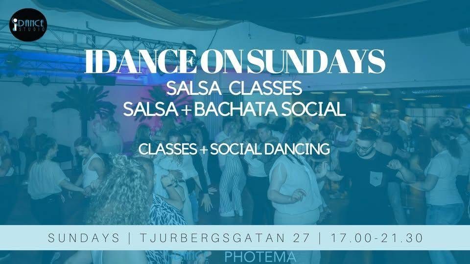 iDance on Sundays – Drop in classes in Salsa – Socialdance in 2 rooms Salsa + Bachata