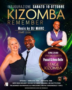 INAUGURAZIONE PALADANZE SAB 10 OTTOBRE – KIZOMBA REMEMBER