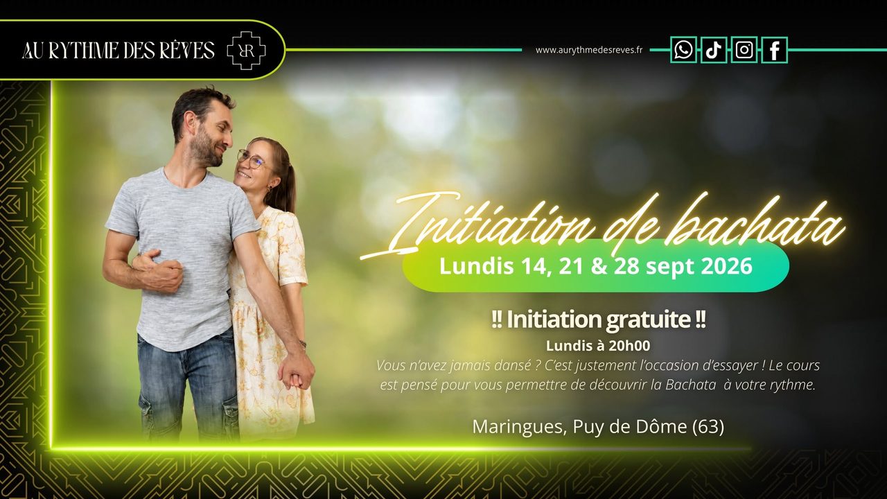 Initiation à la Bachata ✨𝐀𝐔 𝐑𝐘𝐓𝐇𝐌𝐄 𝐃𝐄𝐒 𝐑𝐄𝐕𝐄𝐒 ✨