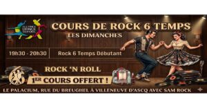 Initiation Rock 6 Temps (Rock N Roll) – Dimanche dès 19h30 au Palacium de Villeneuve D&rsquo;Ascq