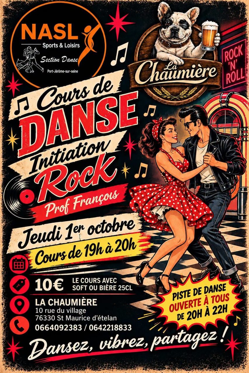 Initiations Rock + soirée – La Chaumière – Nasl danse