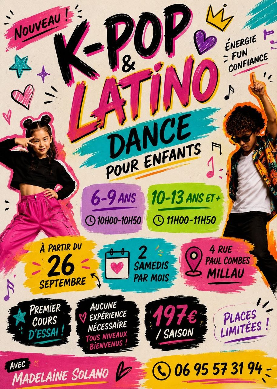 K-POP & LATINO DANSE POUR ENFANTS