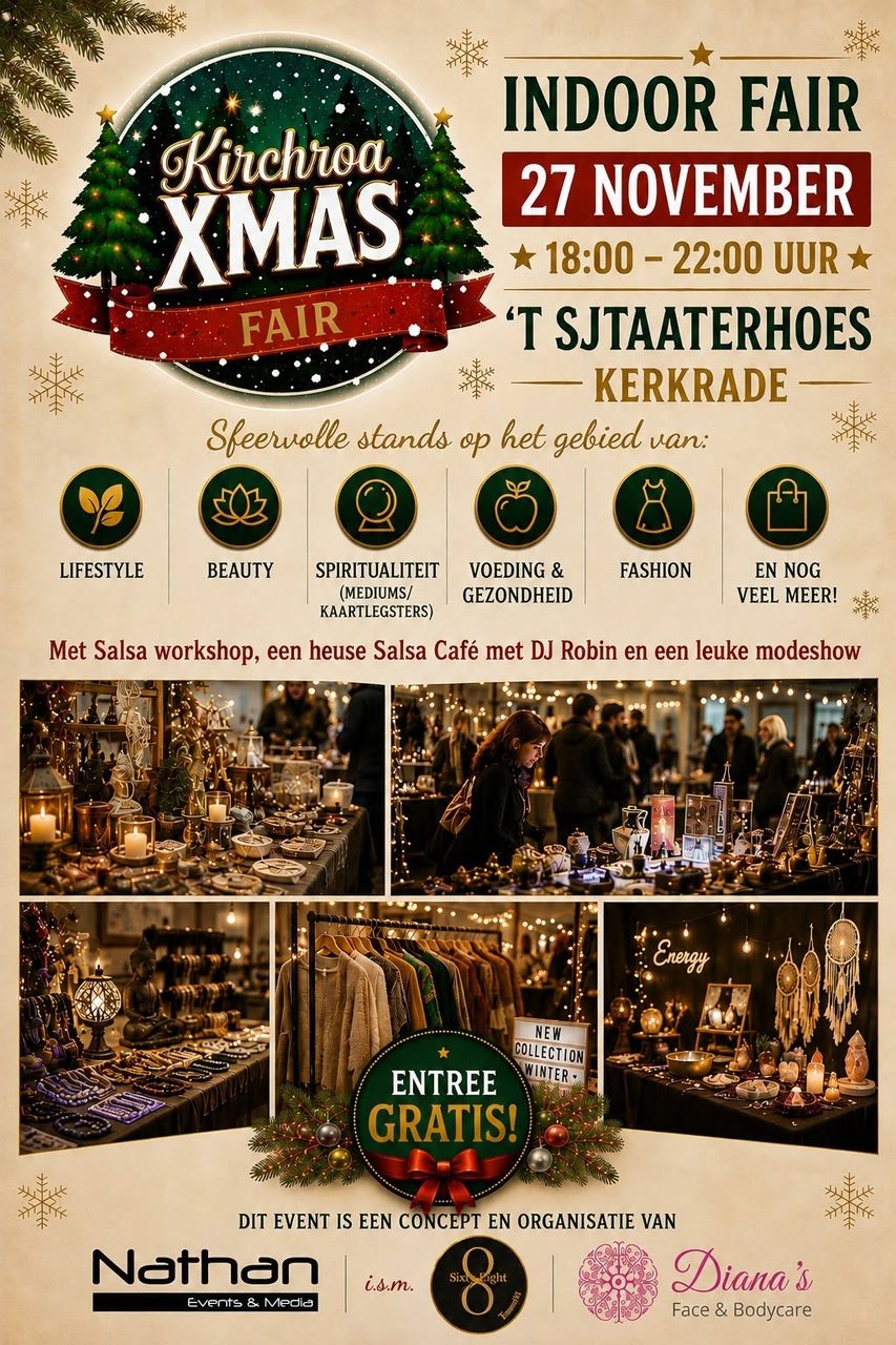 Kirchroa X-Mas Fair & Salsa Cafe 2026 – Sjtaaterhoes Kerkrade – 27 november 2026