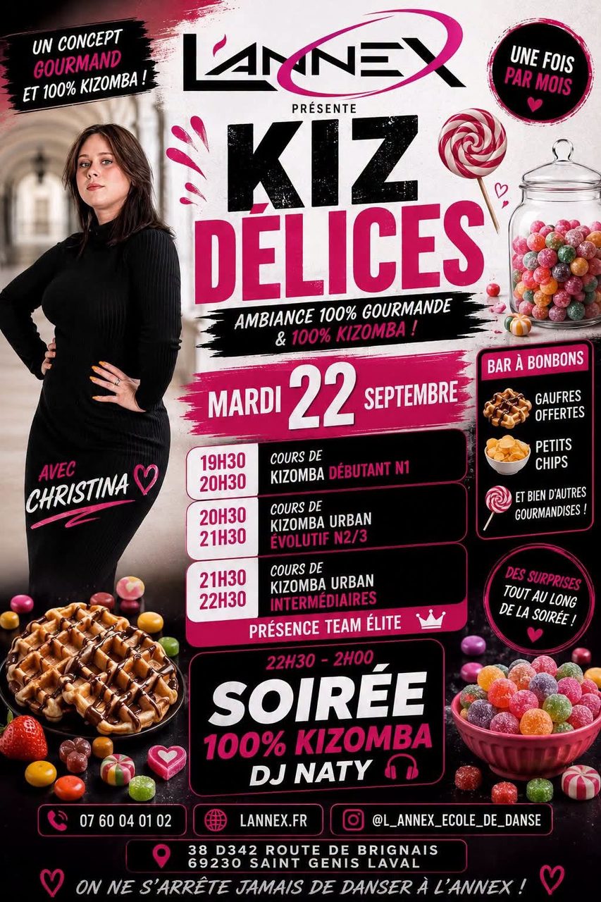 🔷KIZ DELICES🔷COURS ET SOIREE 100% KIZOMBA🔷