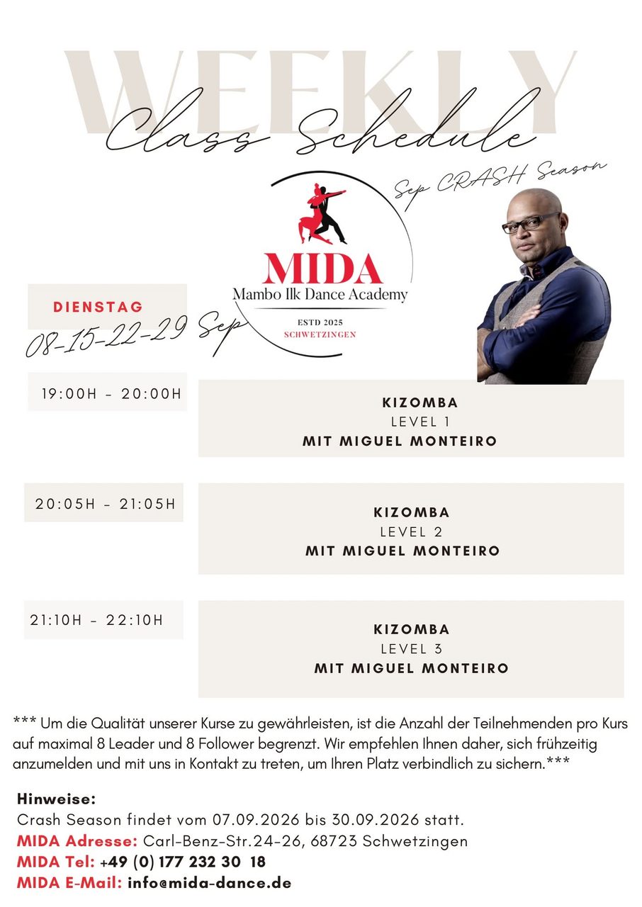 Kizomba Kurse @ MIDA by Miguel Monteiro
