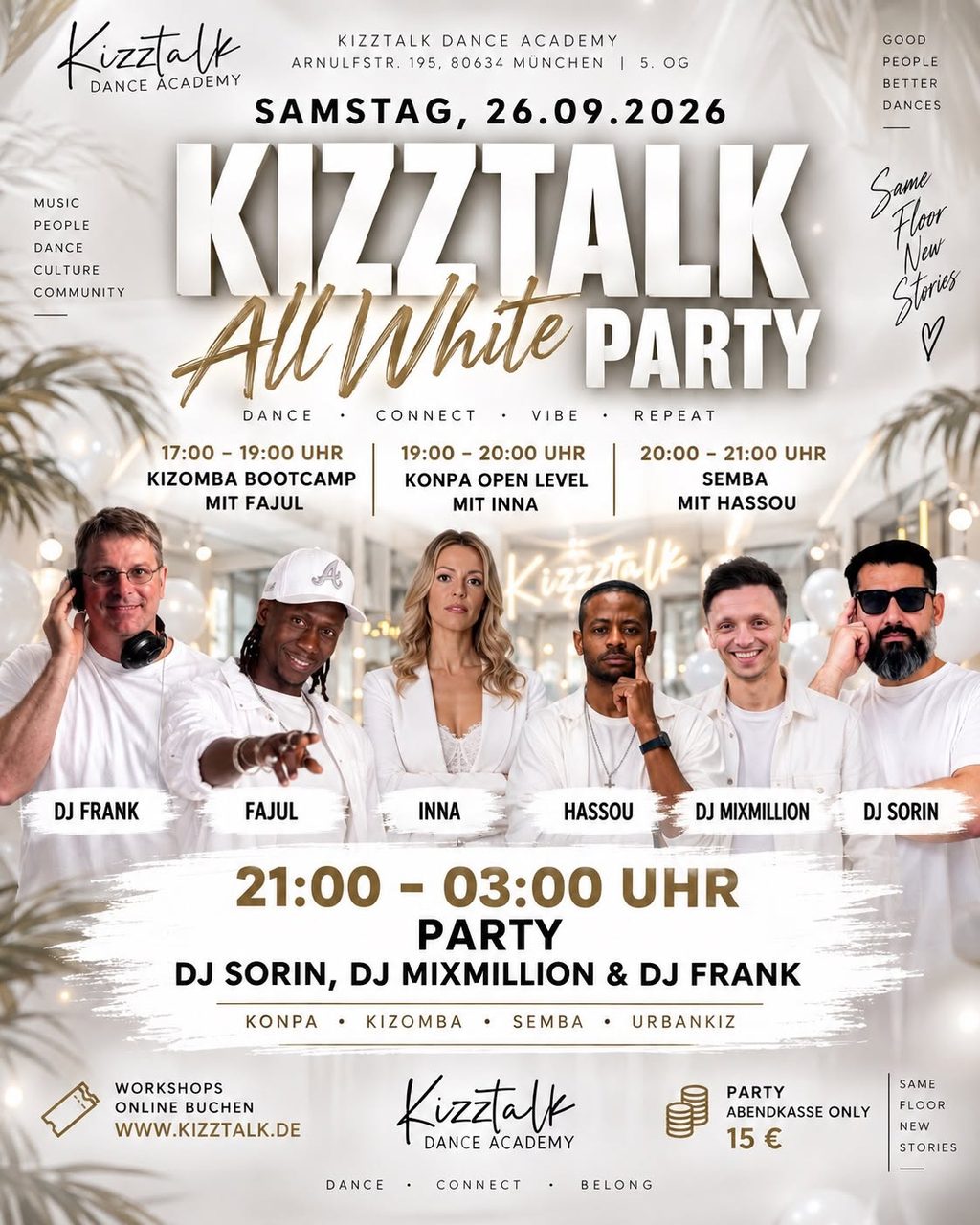 🤍 KIZZTALK ALL WHITE PARTY 🤍 Kizomba • Konpa • Semba • UrbanKiz