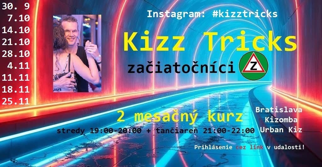 KizzTricks Kizomba: ZAČIATOČNÍCI/Beginners (2 mesačný) od 30.9. do 25.11