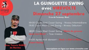 La Guinguette Swing Virevolte – Stage West Coast Swing et après_midi dansant Rock et West Coast