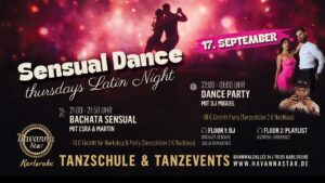Latinparty mit Bachata Sensual Workshop ⭐️Mit Kizombaraum⭐️
