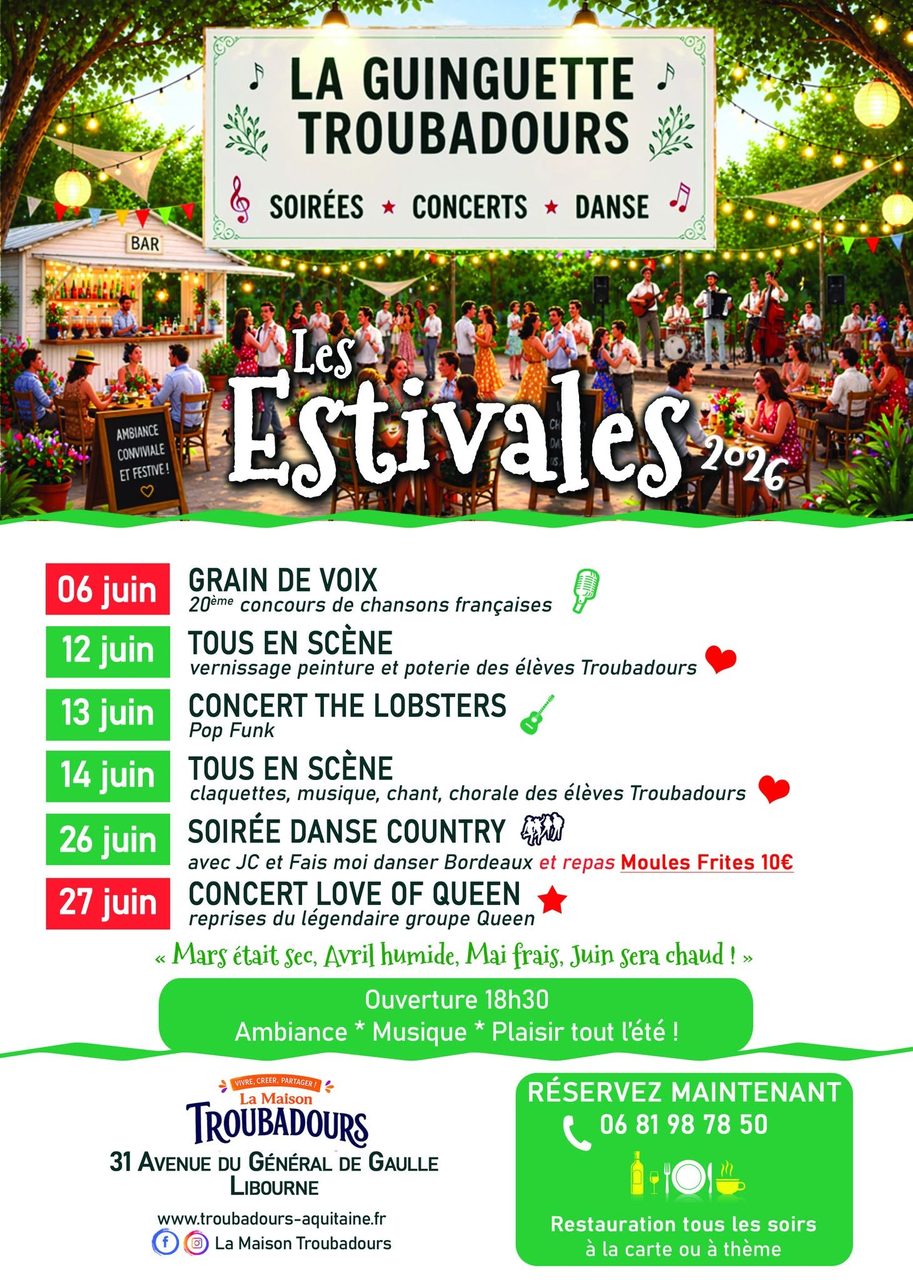 Les Estivales de la Guinguette Troubadours