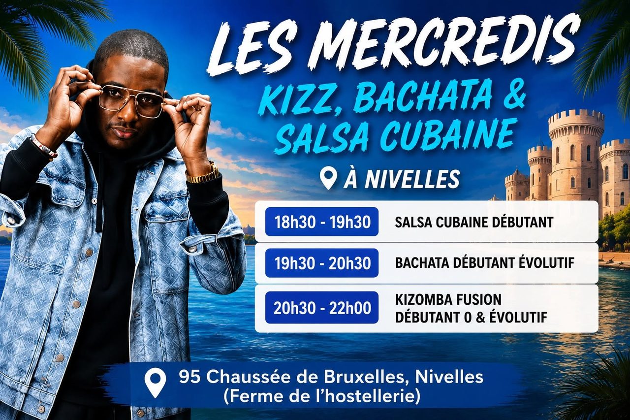 Les Mercredis kizz, salsa cubaine et bachata à Nivelles