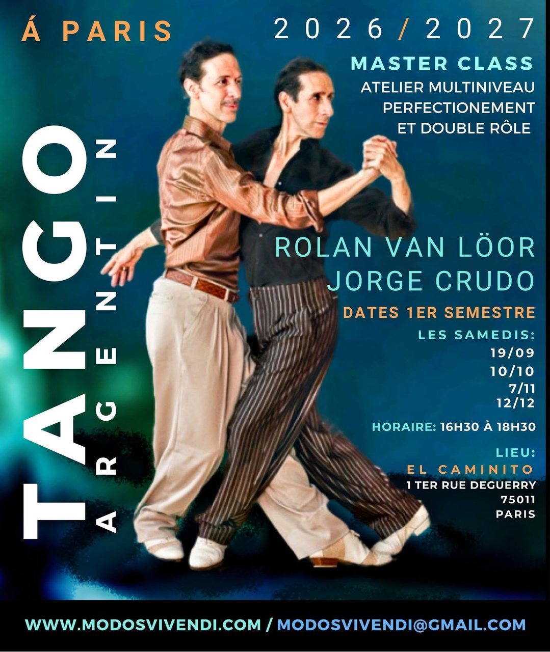 Master Class Tango à Paris / avec Modos Vivendi – Jorge et Rolan — Paris