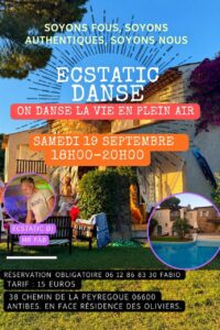 Meditbliss Antibes reçoit Ecstatic Dance Fabio