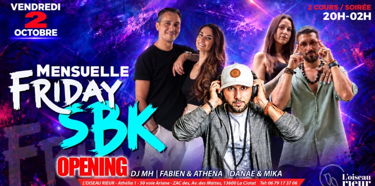 MENSUELLE AFROLATINO SBK L&rsquo;OISEAU RIEUR-OPENING-