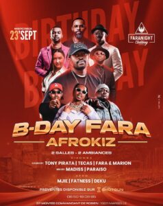 Mercredi 23 Septembre 2026 – B-DAY FARA AFRO KIZ