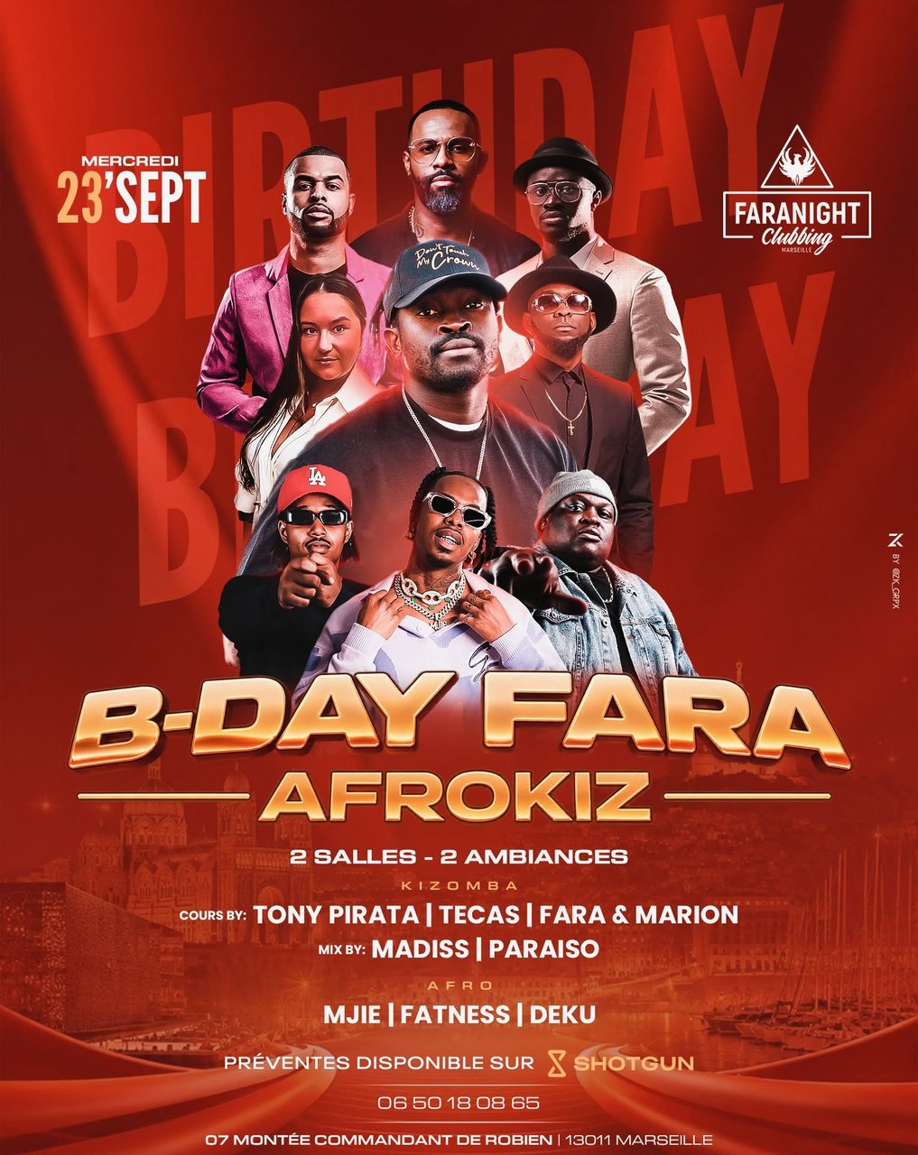Mercredi 23 Septembre 2026 – B-DAY FARA AFRO KIZ