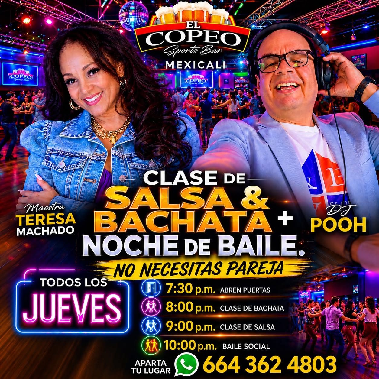 MEXICALI – CLASE DE SALSA & BACHATA + NOCHE DE BAILE.