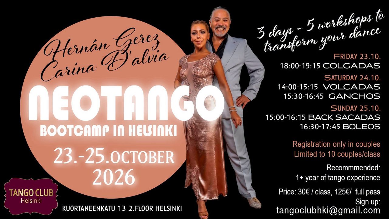 NEOTANGO BOOTCAMP HELSINGISSÄ-HERNAN & CARINA