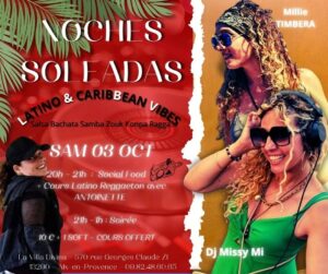 NOCHES SOLEADAS : Samedi 3 Octobre 2026