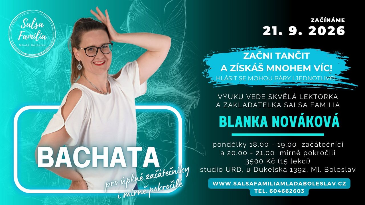 Párová bachata pro začátečníky a mírně pokročilé s Blankou