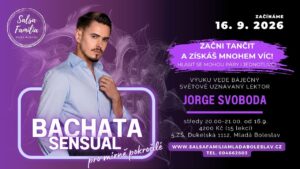 Párová bachata sensual s Jorgem pro mírně pokročilé