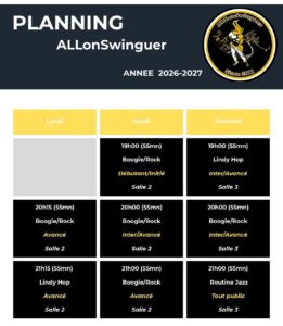 Cours à l’association ALLonSwinguer