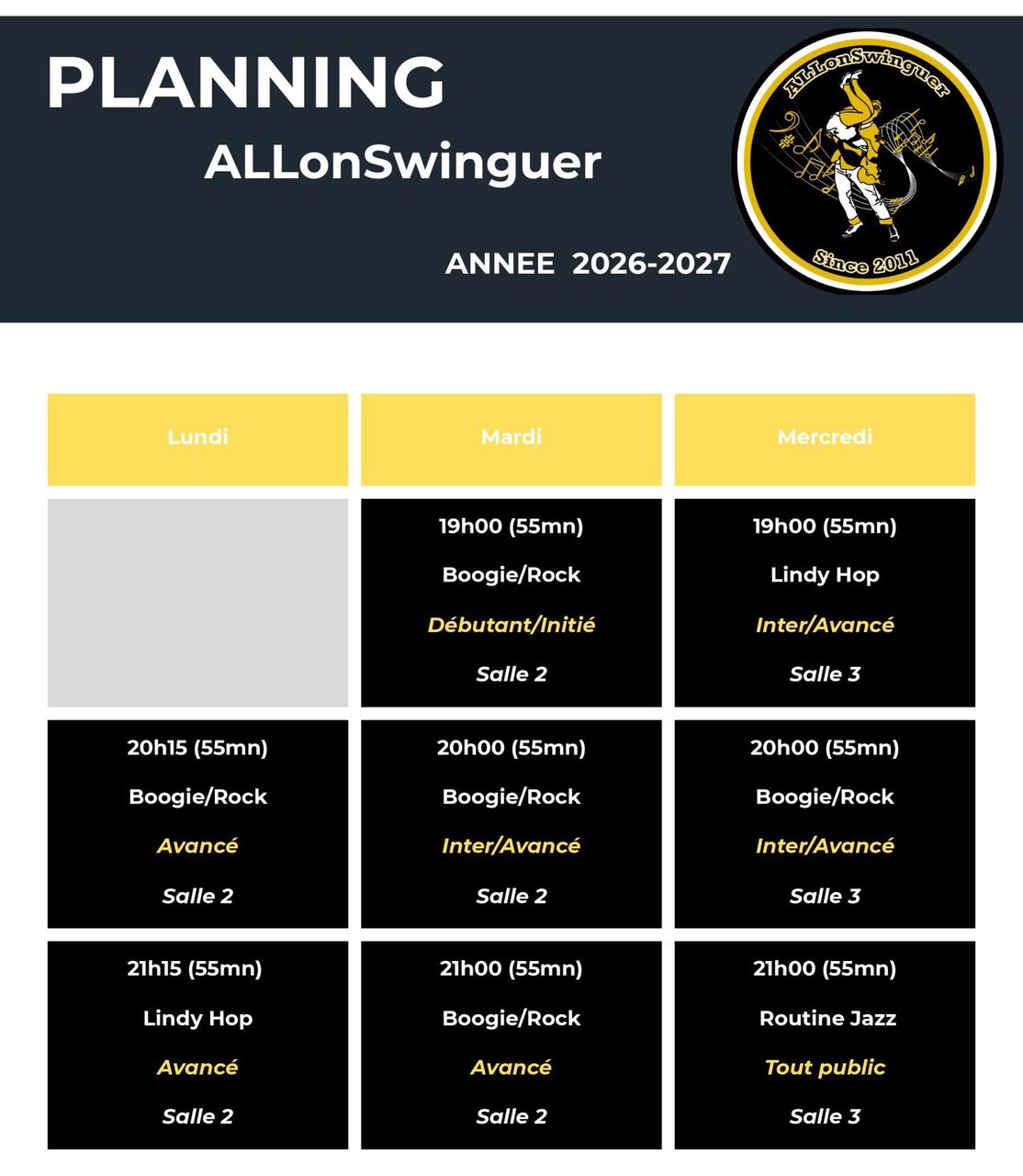 Cours à l’association ALLonSwinguer