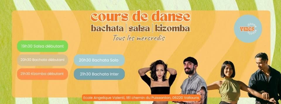 Rentrée Salsa Bachata Kizomba (débutants) à Vallauris – Cours d’essai Offert