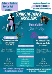 Reprise Cours de Danse Latino Joce et Tony MJC Jean Moulin de BLV le 11 sept 2026