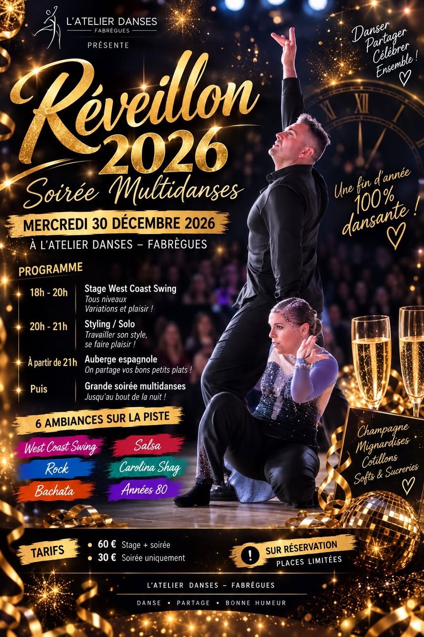 Réveillon ateliers danses 2026