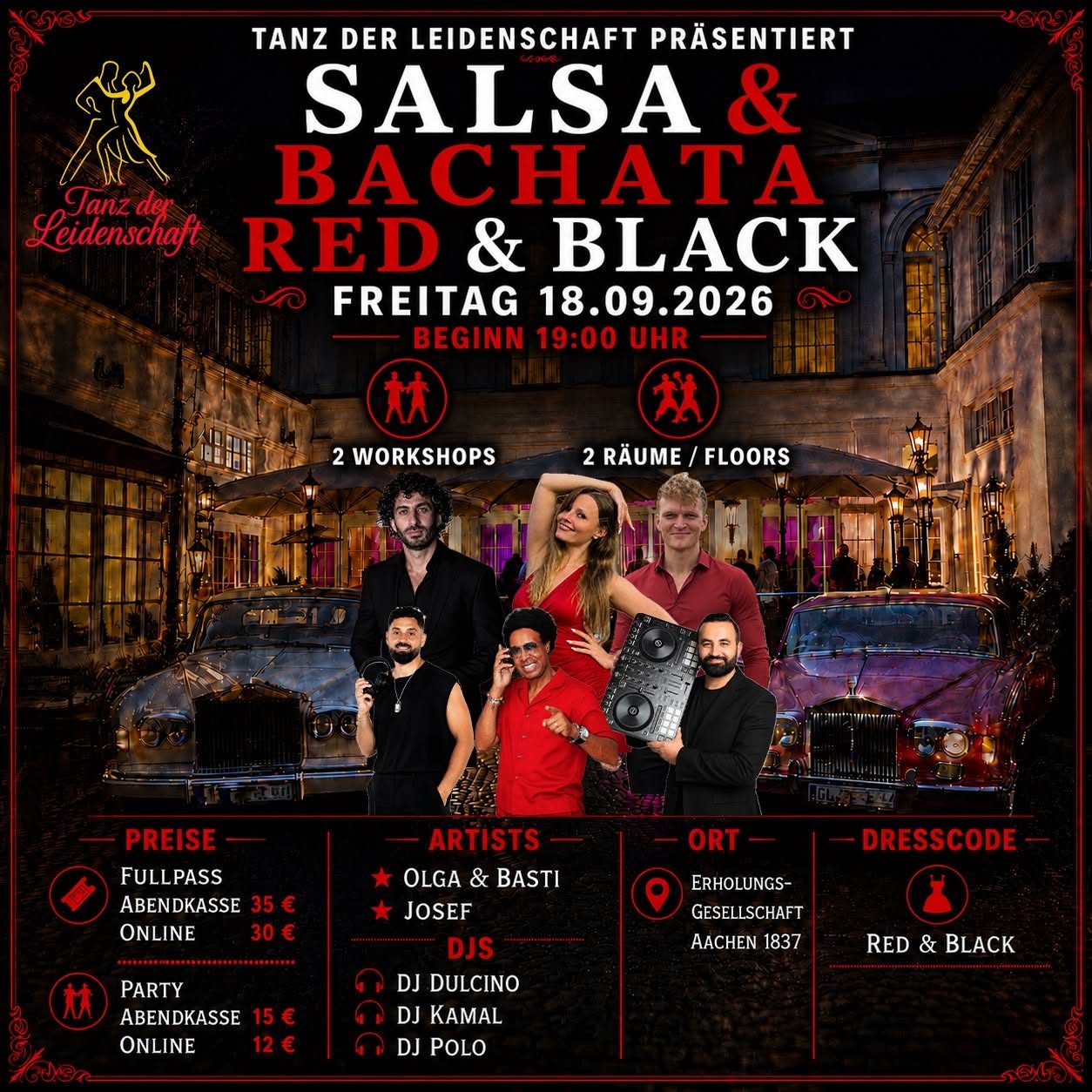 Salsa & Bachata RED & BLACK