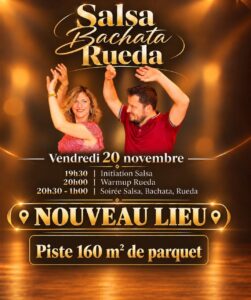 Salsa, Bachata, Reda, nouveau lieu La Rochelle