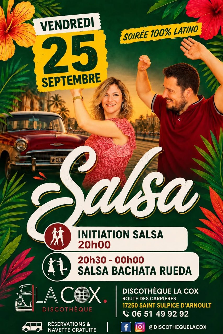 Salsa, Bachata, Rueda à la Cox