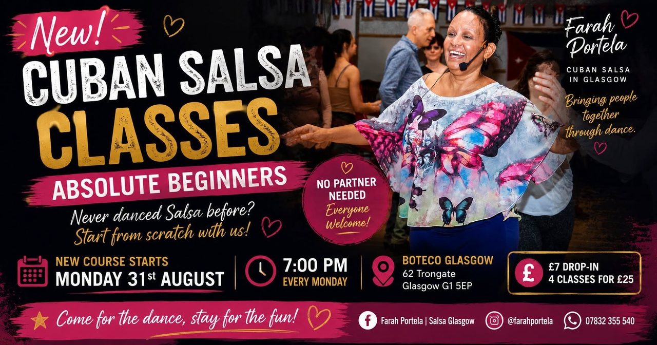 Salsa Dance Classes for Absolute Beginners – Mondays at 7pm from 31 August @Boteco