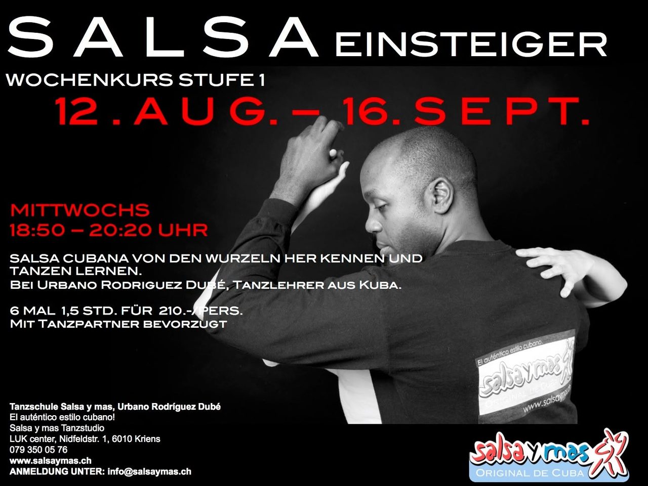 Salsa Einsteigerkurs Stufe 1 in Luzern